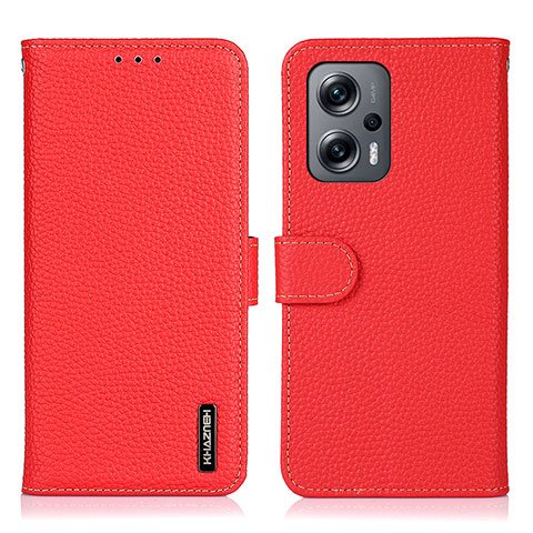 Coque Portefeuille Livre Cuir Etui Clapet B01H pour Xiaomi Redmi K50i 5G Rouge