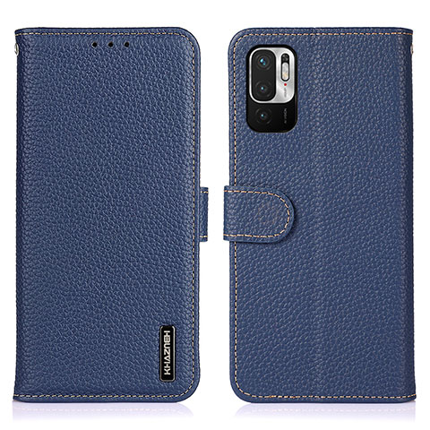 Coque Portefeuille Livre Cuir Etui Clapet B01H pour Xiaomi Redmi Note 10 JE 5G Bleu