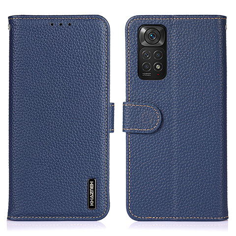 Coque Portefeuille Livre Cuir Etui Clapet B01H pour Xiaomi Redmi Note 11 4G (2022) Bleu