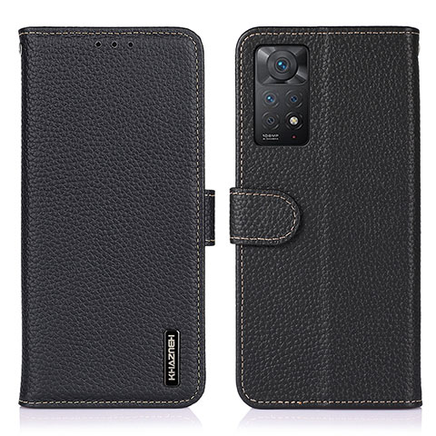 Coque Portefeuille Livre Cuir Etui Clapet B01H pour Xiaomi Redmi Note 11 Pro 4G Noir