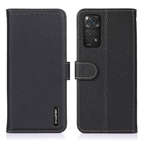 Coque Portefeuille Livre Cuir Etui Clapet B01H pour Xiaomi Redmi Note 11S 4G Noir