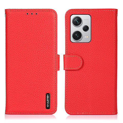 Coque Portefeuille Livre Cuir Etui Clapet B01H pour Xiaomi Redmi Note 12 Explorer Rouge