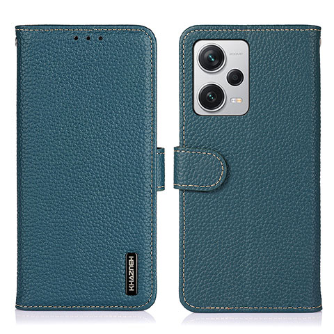 Coque Portefeuille Livre Cuir Etui Clapet B01H pour Xiaomi Redmi Note 12 Pro+ Plus 5G Vert