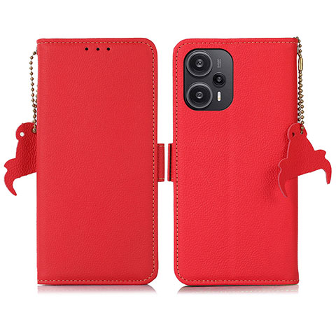 Coque Portefeuille Livre Cuir Etui Clapet B01H pour Xiaomi Redmi Note 12 Turbo 5G Rouge