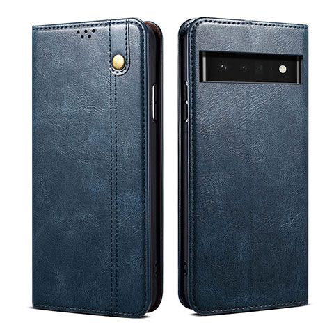 Coque Portefeuille Livre Cuir Etui Clapet B01S pour Google Pixel 6 Pro 5G Bleu