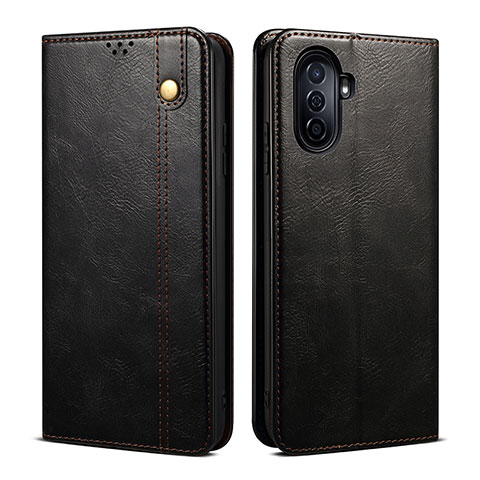 Coque Portefeuille Livre Cuir Etui Clapet B01S pour Huawei Enjoy 50 Noir