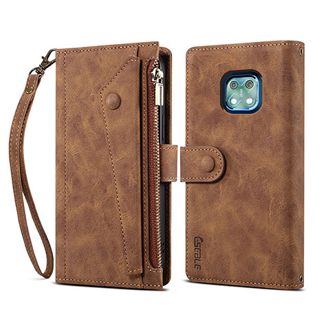 Coque Portefeuille Livre Cuir Etui Clapet B01S pour Nokia XR20 Marron