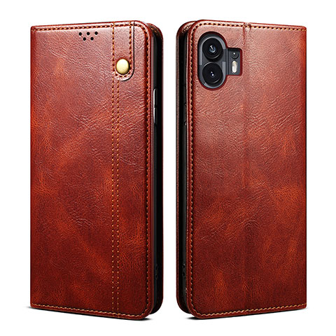 Coque Portefeuille Livre Cuir Etui Clapet B01S pour Nothing Phone 2 Marron