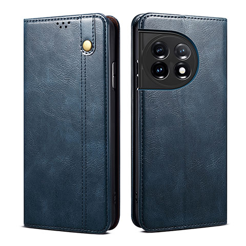 Coque Portefeuille Livre Cuir Etui Clapet B01S pour OnePlus 11 5G Bleu