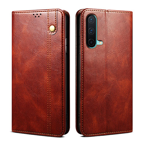 Coque Portefeuille Livre Cuir Etui Clapet B01S pour OnePlus Nord CE 5G Marron