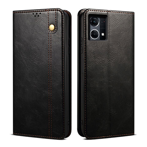 Coque Portefeuille Livre Cuir Etui Clapet B01S pour Oppo F21 Pro 4G Noir