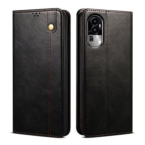 Coque Portefeuille Livre Cuir Etui Clapet B01S pour Oppo Reno10 Pro+ Plus 5G Noir