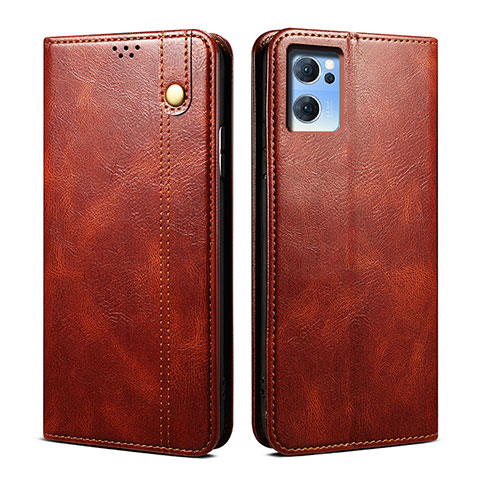 Coque Portefeuille Livre Cuir Etui Clapet B01S pour Oppo Reno7 5G Marron