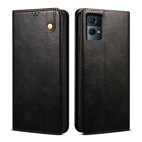 Coque Portefeuille Livre Cuir Etui Clapet B01S pour Oppo Reno7 Pro 5G Noir