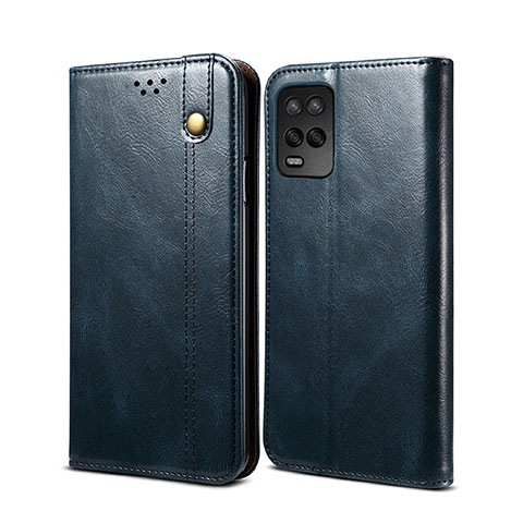 Coque Portefeuille Livre Cuir Etui Clapet B01S pour Realme 8 5G Bleu