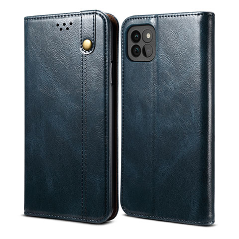 Coque Portefeuille Livre Cuir Etui Clapet B01S pour Samsung Galaxy A22s 5G Bleu