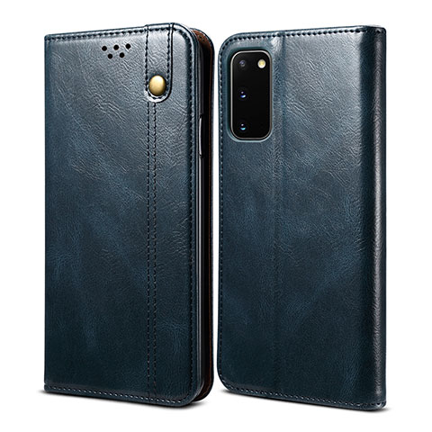 Coque Portefeuille Livre Cuir Etui Clapet B01S pour Samsung Galaxy S20 Lite 5G Bleu