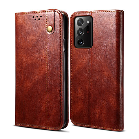 Coque Portefeuille Livre Cuir Etui Clapet B01S pour Samsung Galaxy S20 Plus 5G Marron