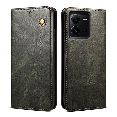 Coque Portefeuille Livre Cuir Etui Clapet B01S pour Vivo X80 Lite 5G Vert