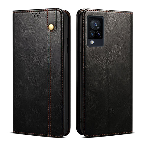 Coque Portefeuille Livre Cuir Etui Clapet B01S pour Vivo Y73 (2021) Noir