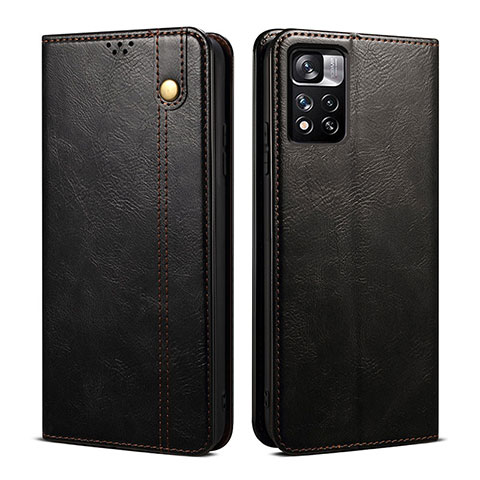 Coque Portefeuille Livre Cuir Etui Clapet B01S pour Xiaomi Mi 11i 5G (2022) Noir