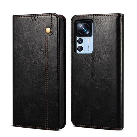 Coque Portefeuille Livre Cuir Etui Clapet B01S pour Xiaomi Mi 12T 5G Noir