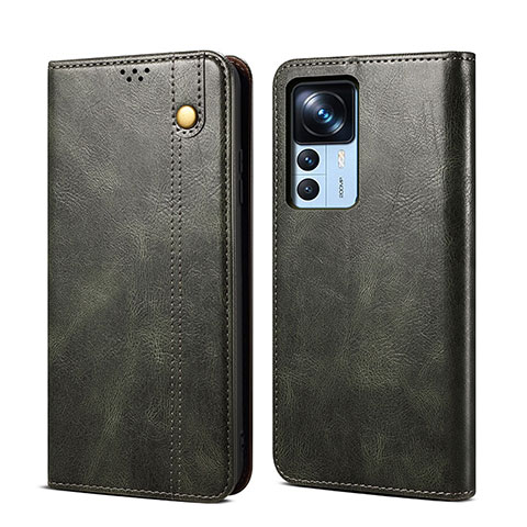 Coque Portefeuille Livre Cuir Etui Clapet B01S pour Xiaomi Mi 12T 5G Vert