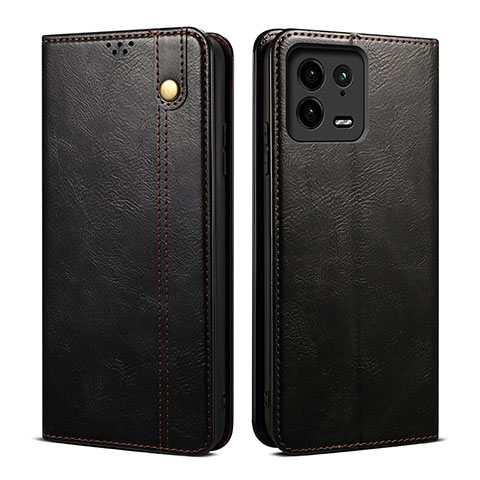 Coque Portefeuille Livre Cuir Etui Clapet B01S pour Xiaomi Mi 13 5G Noir