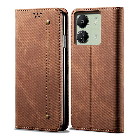 Coque Portefeuille Livre Cuir Etui Clapet B01S pour Xiaomi Poco C65 Marron