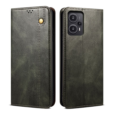 Coque Portefeuille Livre Cuir Etui Clapet B01S pour Xiaomi Poco F5 5G Vert