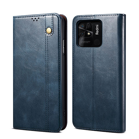 Coque Portefeuille Livre Cuir Etui Clapet B01S pour Xiaomi Redmi 10 India Bleu