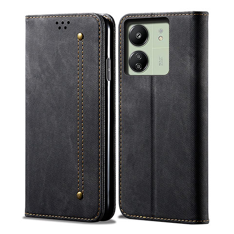 Coque Portefeuille Livre Cuir Etui Clapet B01S pour Xiaomi Redmi 13C Noir