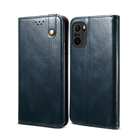 Coque Portefeuille Livre Cuir Etui Clapet B01S pour Xiaomi Redmi K40 Pro+ Plus 5G Bleu