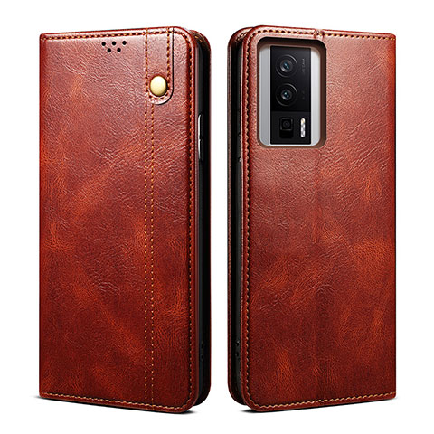 Coque Portefeuille Livre Cuir Etui Clapet B01S pour Xiaomi Redmi K60 Pro 5G Marron