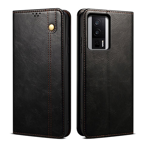 Coque Portefeuille Livre Cuir Etui Clapet B01S pour Xiaomi Redmi K60 Pro 5G Noir