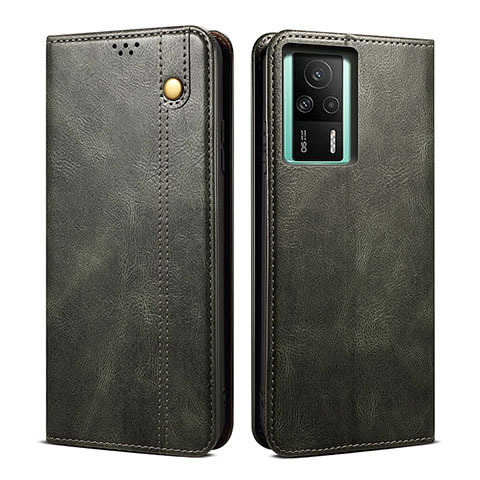 Coque Portefeuille Livre Cuir Etui Clapet B01S pour Xiaomi Redmi K60E 5G Vert