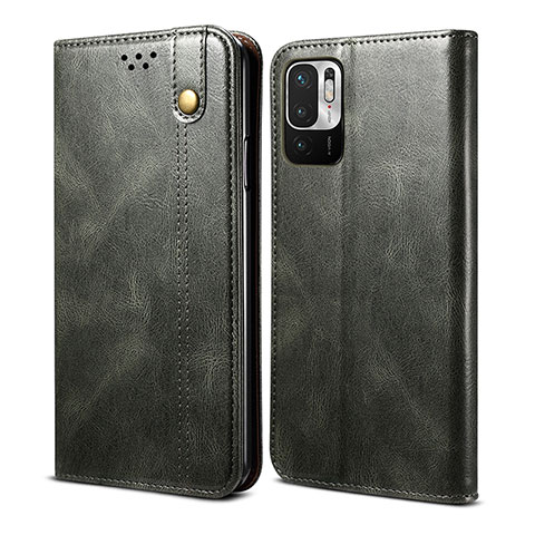 Coque Portefeuille Livre Cuir Etui Clapet B01S pour Xiaomi Redmi Note 10T 5G Vert