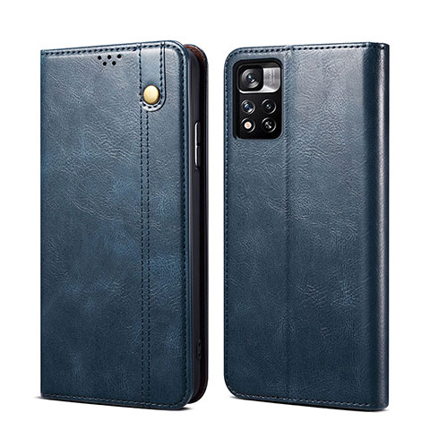 Coque Portefeuille Livre Cuir Etui Clapet B01S pour Xiaomi Redmi Note 11 5G Bleu