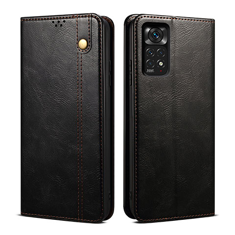 Coque Portefeuille Livre Cuir Etui Clapet B01S pour Xiaomi Redmi Note 11S 4G Noir