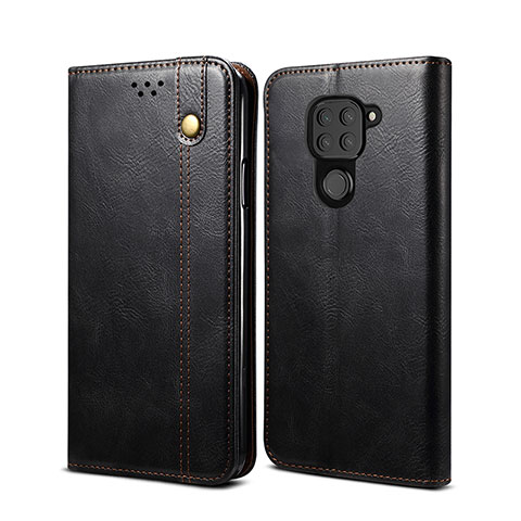 Coque Portefeuille Livre Cuir Etui Clapet B01S pour Xiaomi Redmi Note 9 Noir