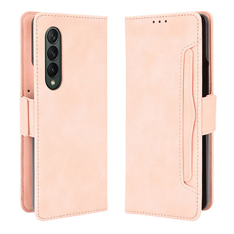 Coque Portefeuille Livre Cuir Etui Clapet B01Y pour Samsung Galaxy Z Fold3 5G Rose