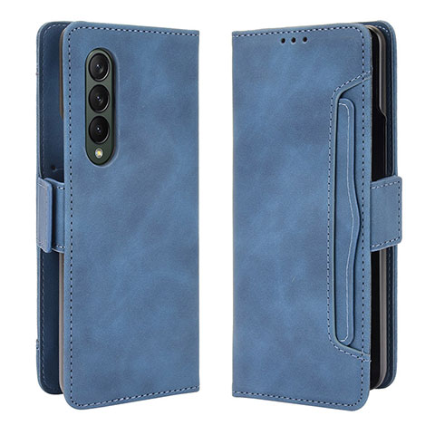 Coque Portefeuille Livre Cuir Etui Clapet B01Y pour Samsung Galaxy Z Fold4 5G Bleu