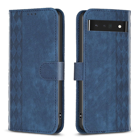 Coque Portefeuille Livre Cuir Etui Clapet B02F pour Google Pixel 7 Pro 5G Bleu