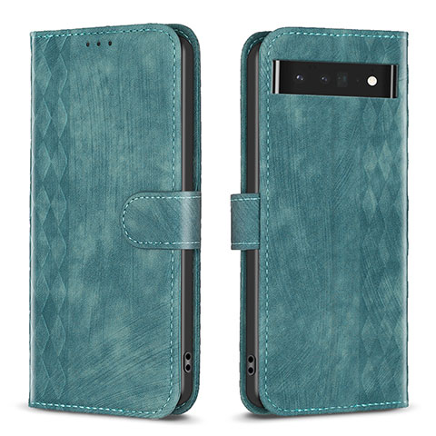 Coque Portefeuille Livre Cuir Etui Clapet B02F pour Google Pixel 7 Pro 5G Vert