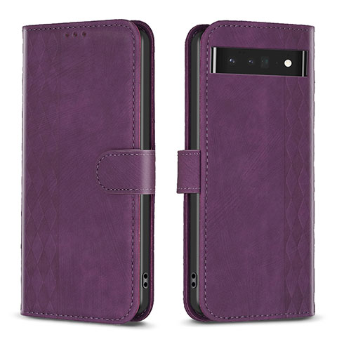 Coque Portefeuille Livre Cuir Etui Clapet B02F pour Google Pixel 7 Pro 5G Violet