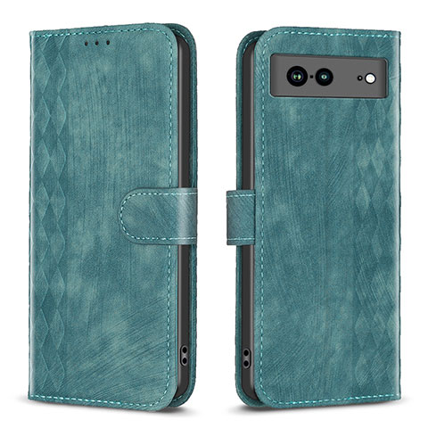 Coque Portefeuille Livre Cuir Etui Clapet B02F pour Google Pixel 7a 5G Vert