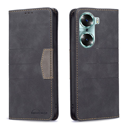 Coque Portefeuille Livre Cuir Etui Clapet B02F pour Huawei Honor 60 5G Noir