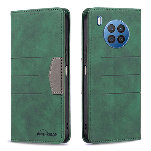 Coque Portefeuille Livre Cuir Etui Clapet B02F pour Huawei Nova 8i Vert