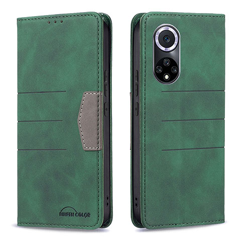 Coque Portefeuille Livre Cuir Etui Clapet B02F pour Huawei Nova 9 Vert