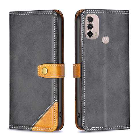 Coque Portefeuille Livre Cuir Etui Clapet B02F pour Motorola Moto E20 Noir